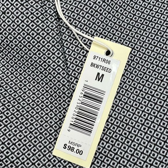 NWT Max Studio Pull-On Trouser Career Pants Black and White Geometric Medium - Picture 4 of 9